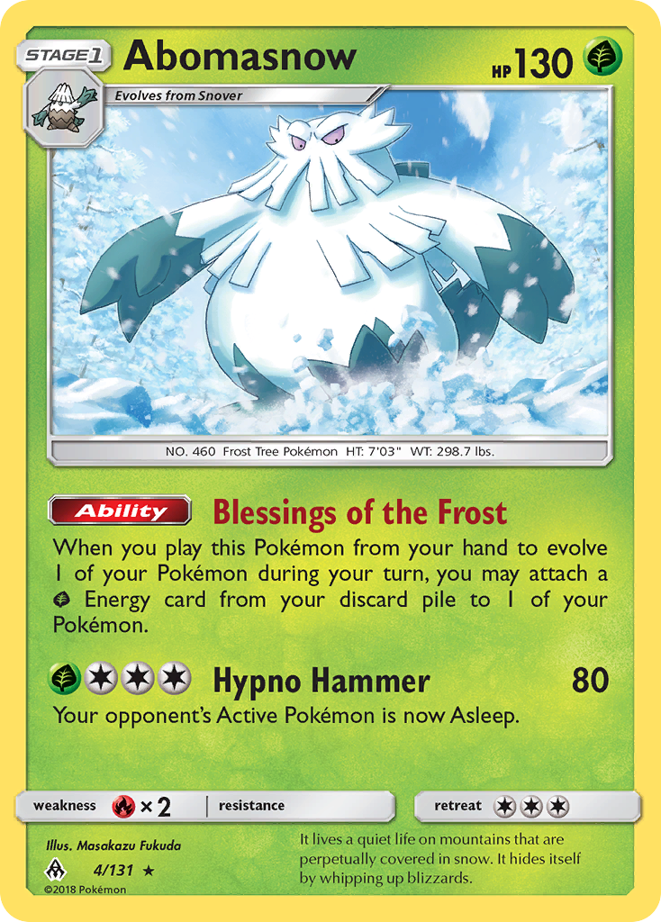 Abomasnow (4/131) [Sun & Moon: Forbidden Light] | Gear Gaming Fayetteville