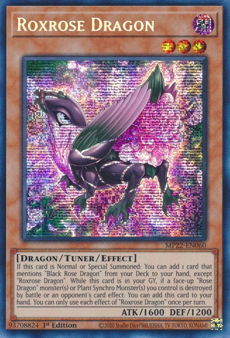 Roxrose Dragon [MP22-EN060] Prismatic Secret Rare | Gear Gaming Fayetteville