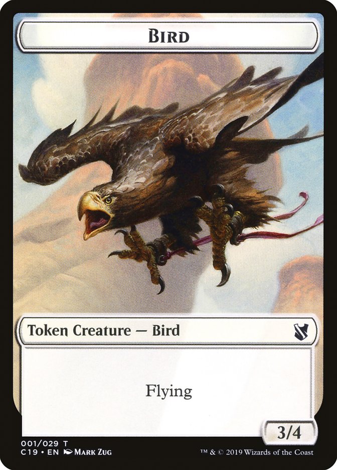 Bird Token (001/029) [Commander 2019 Tokens] | Gear Gaming Fayetteville