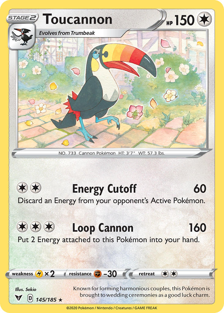 Toucannon (145/185) [Sword & Shield: Vivid Voltage] | Gear Gaming Fayetteville