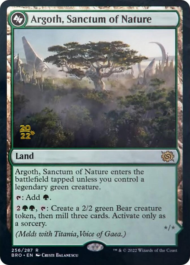 Argoth, Sanctum of Nature [The Brothers' War Prerelease Promos] | Gear Gaming Fayetteville