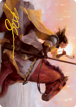 Sunrise Cavalier Art Card (Gold-Stamped Signature) [Innistrad: Midnight Hunt Art Series] | Gear Gaming Fayetteville