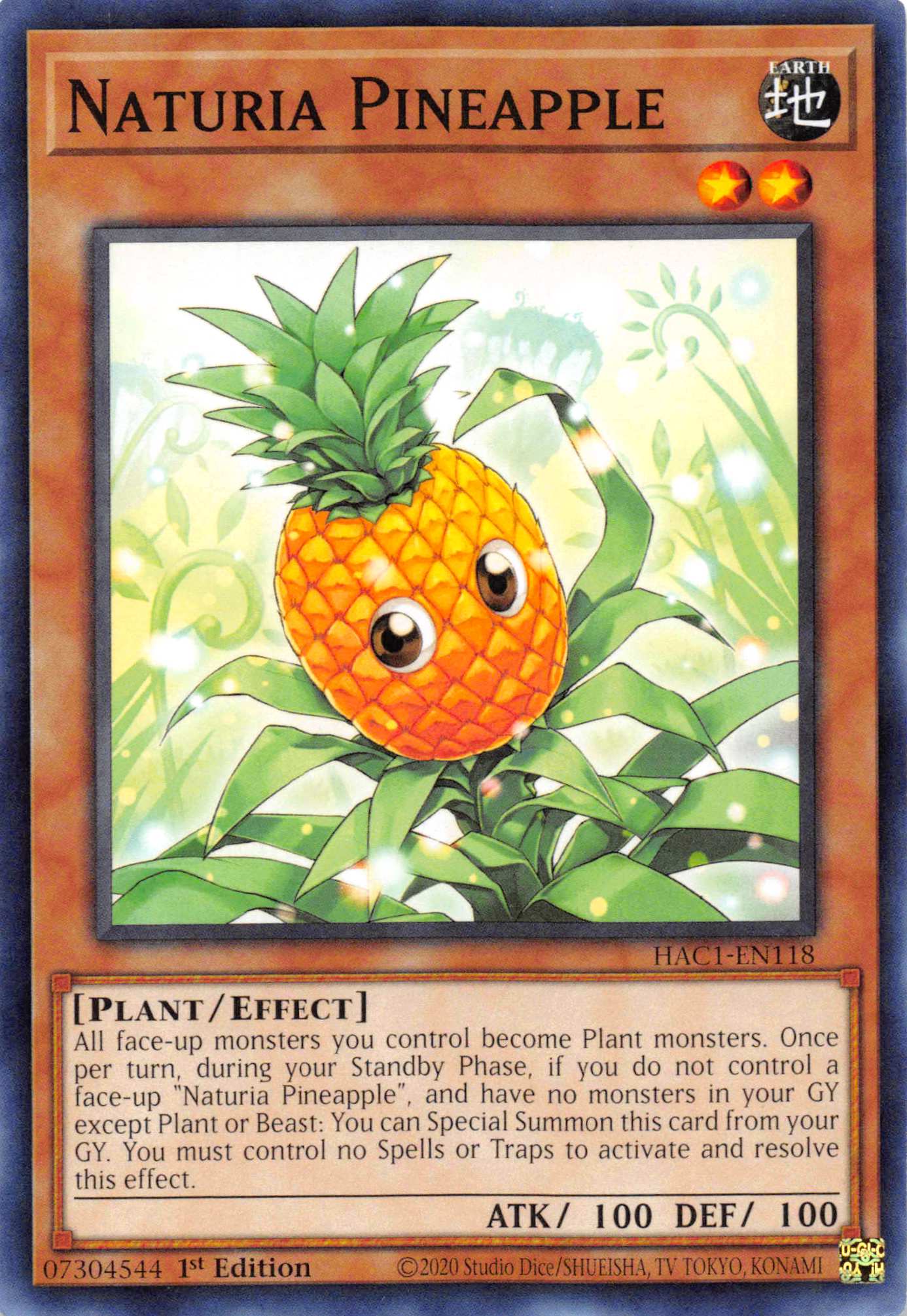 Naturia Pineapple (Duel Terminal) [HAC1-EN118] Parallel Rare | Gear Gaming Fayetteville