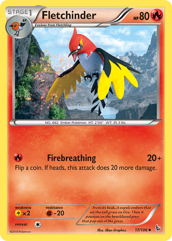 Fletchinder (17/106) [XY: Flashfire] | Gear Gaming Fayetteville