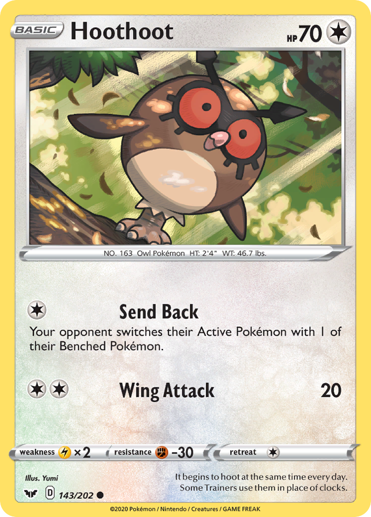 Hoothoot (143/202) [Sword & Shield: Base Set] | Gear Gaming Fayetteville