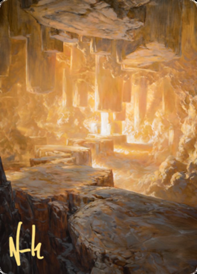 Pillarverge Pathway Art Card (Gold-Stamped Signature) [Zendikar Rising Art Series] | Gear Gaming Fayetteville