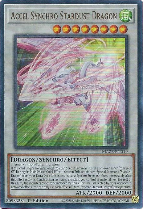 Accel Synchro Stardust Dragon [MAZE-EN019] Ultra Rare | Gear Gaming Fayetteville