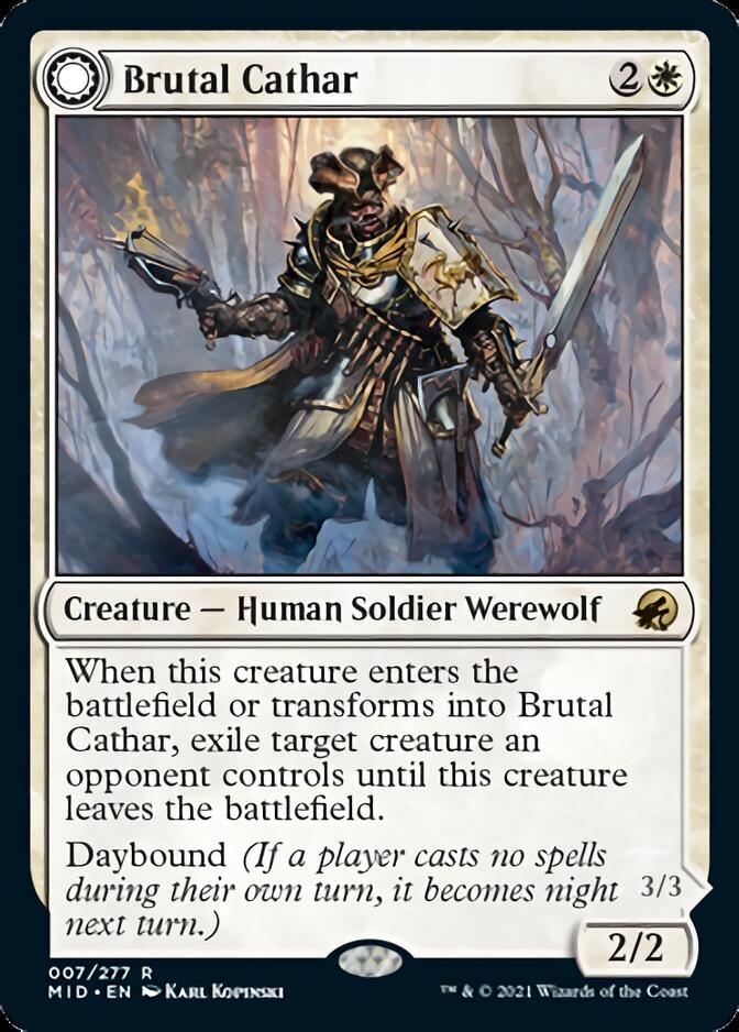 Brutal Cathar // Moonrage Brute [Innistrad: Midnight Hunt] | Gear Gaming Fayetteville