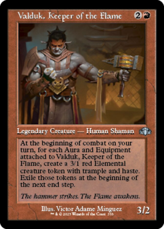 Valduk, Keeper of the Flame (Retro) [Dominaria Remastered] | Gear Gaming Fayetteville