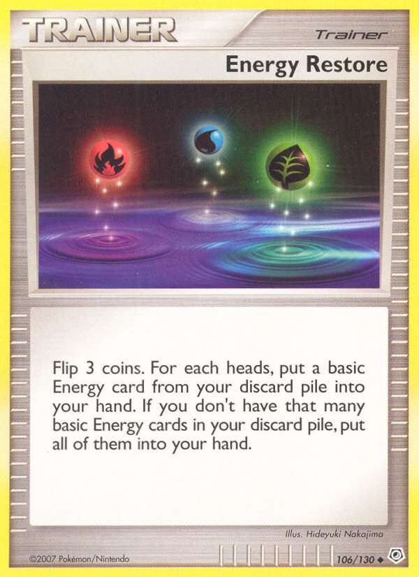 Energy Restore (106/130) [Diamond & Pearl: Base Set] | Gear Gaming Fayetteville