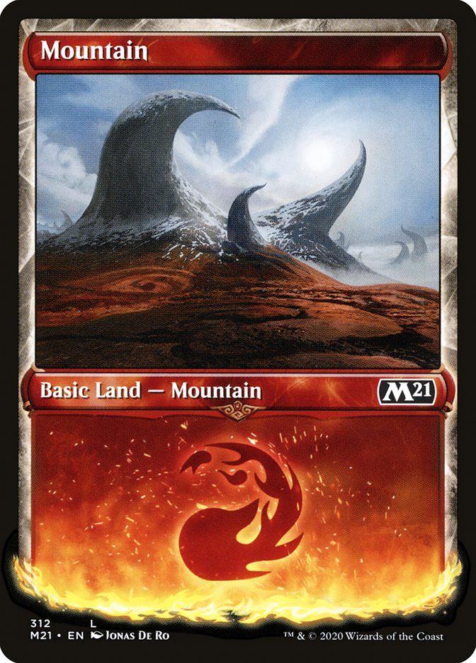Mountain (312) (Showcase) [Core Set 2021] | Gear Gaming Fayetteville
