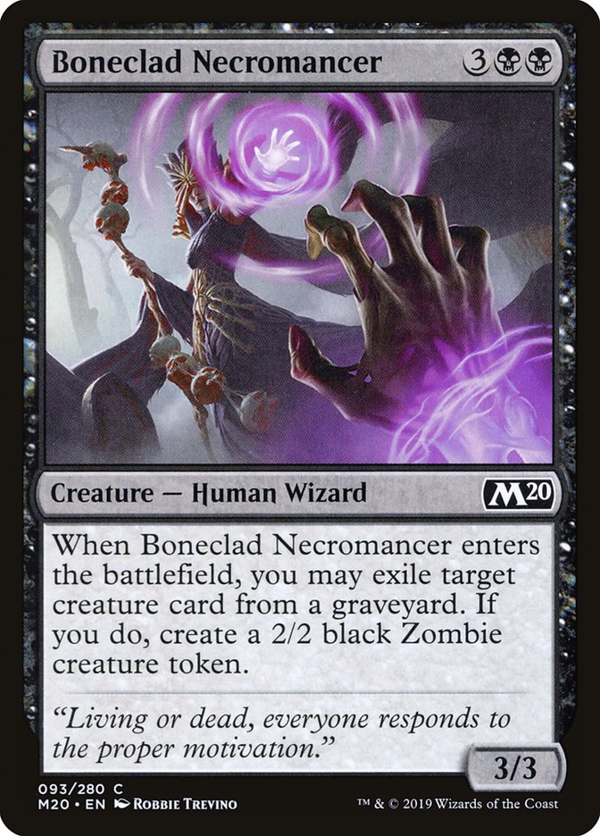 Boneclad Necromancer [Core Set 2020] | Gear Gaming Fayetteville