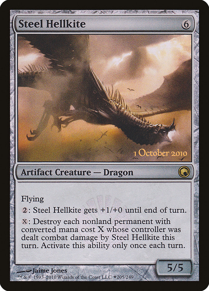 Steel Hellkite [Scars of Mirrodin Prerelease Promos] | Gear Gaming Fayetteville