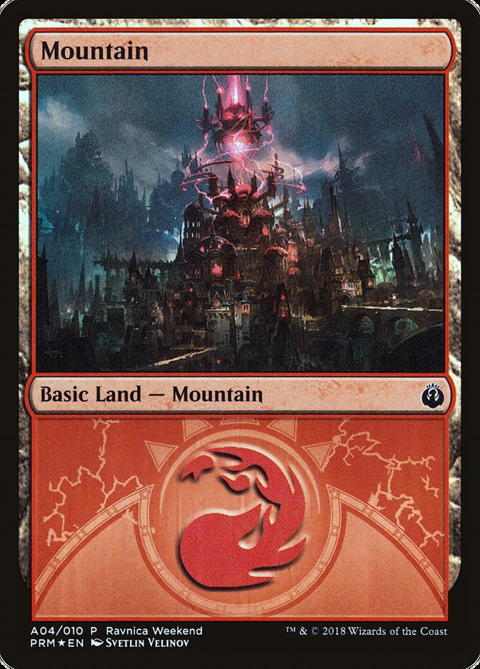 Mountain (A04) [Ravnica Allegiance Ravnica Weekend] | Gear Gaming Fayetteville