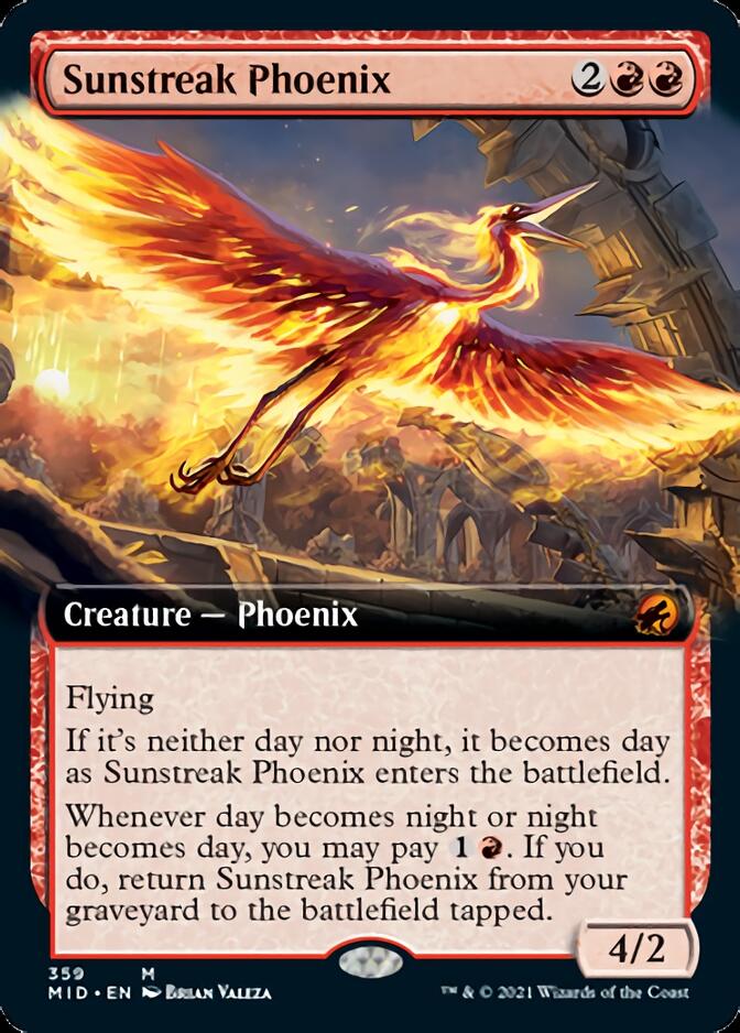 Sunstreak Phoenix (Extended Art) [Innistrad: Midnight Hunt] | Gear Gaming Fayetteville