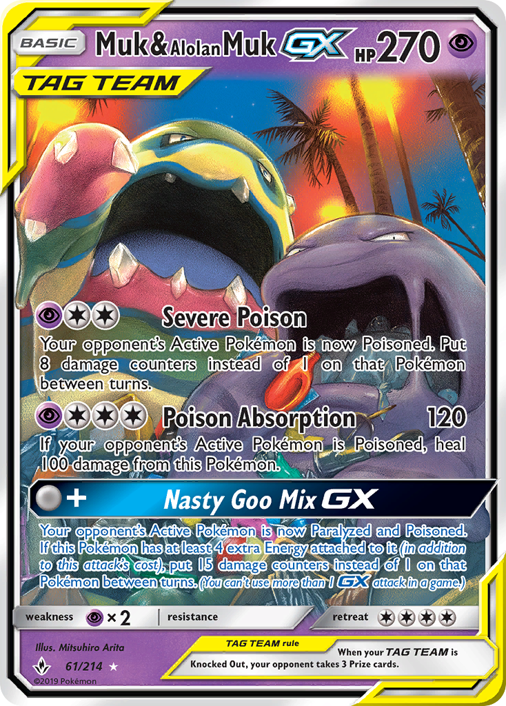 Muk & Alolan Muk GX (61/214) [Sun & Moon: Unbroken Bonds] | Gear Gaming Fayetteville