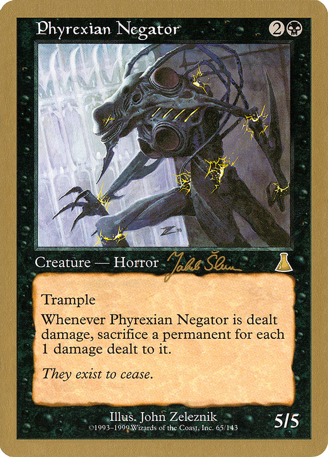 Phyrexian Negator (Jakub Slemr) [World Championship Decks 1999] | Gear Gaming Fayetteville