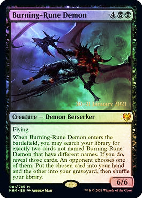 Burning-Rune Demon [Kaldheim Prerelease Promos] | Gear Gaming Fayetteville