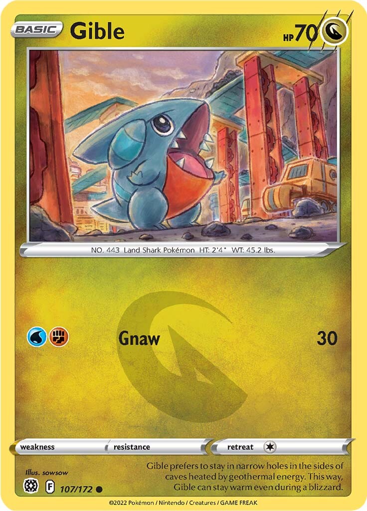 Gible (107/172) [Sword & Shield: Brilliant Stars] | Gear Gaming Fayetteville