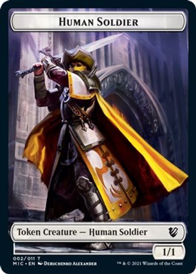 Eldrazi Spawn // Human Soldier Double-Sided Token [Innistrad: Midnight Hunt Commander Tokens] | Gear Gaming Fayetteville