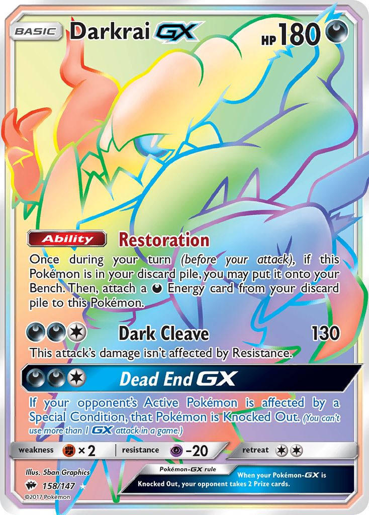 Darkrai GX (158/147) [Sun & Moon: Burning Shadows] | Gear Gaming Fayetteville