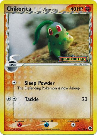 Chikorita (44/101) (Delta Species) (Stamped) [EX: Dragon Frontiers] | Gear Gaming Fayetteville