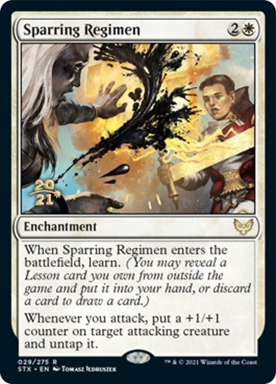 Sparring Regimen [Strixhaven: School of Mages Prerelease Promos] | Gear Gaming Fayetteville