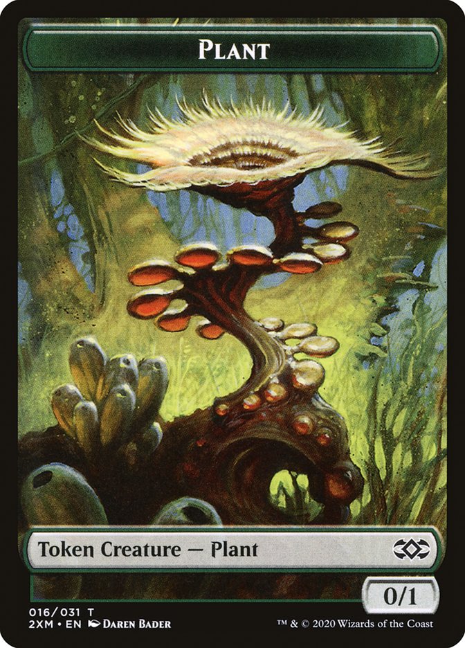 Elf Warrior // Plant Double-Sided Token [Double Masters Tokens] | Gear Gaming Fayetteville