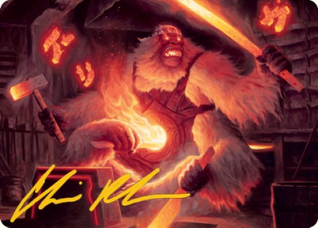 Kami of Industry Art Card (Gold-Stamped Signature) [Kamigawa: Neon Dynasty Art Series] | Gear Gaming Fayetteville