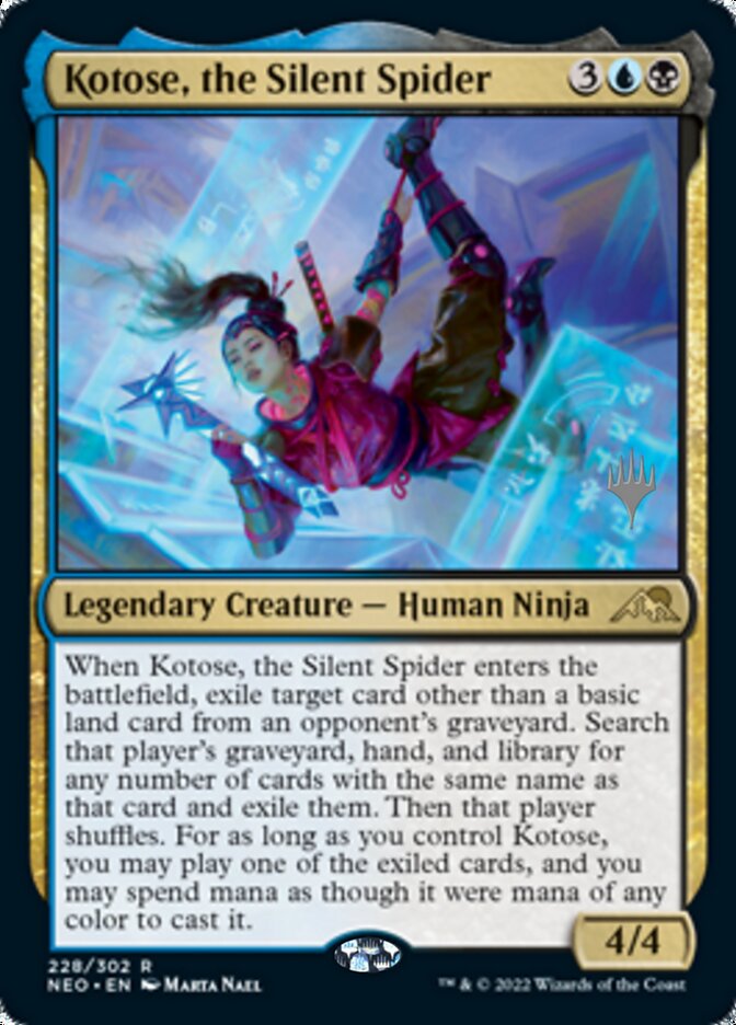 Kotose, the Silent Spider (Promo Pack) [Kamigawa: Neon Dynasty Promos] | Gear Gaming Fayetteville