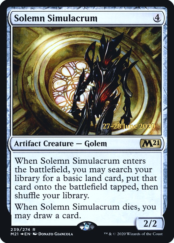 Solemn Simulacrum [Core Set 2021 Prerelease Promos] | Gear Gaming Fayetteville