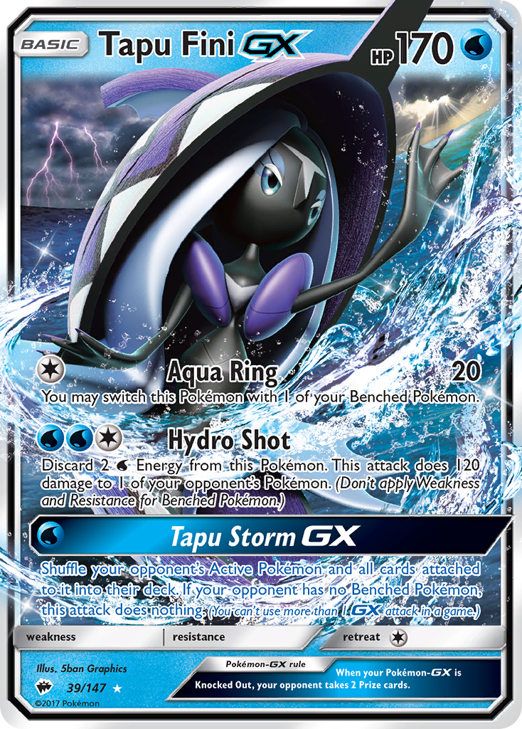 Tapu Fini GX (39/147) [Sun & Moon: Burning Shadows] | Gear Gaming Fayetteville