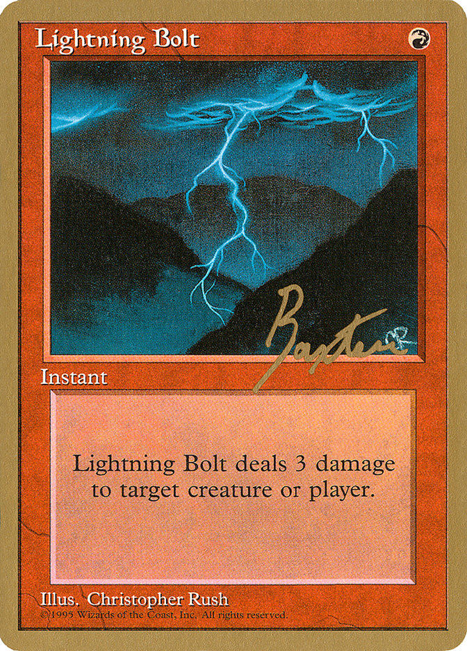 Lightning Bolt (George Baxter) [Pro Tour Collector Set] | Gear Gaming Fayetteville