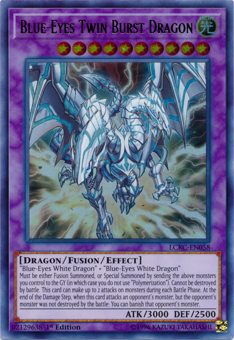 Blue-Eyes Twin Burst Dragon [LCKC-EN058] Ultra Rare | Gear Gaming Fayetteville