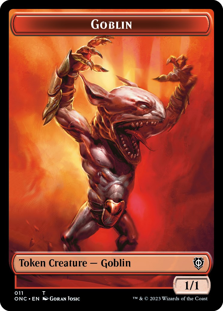 Rebel // Goblin Double-Sided Token [Phyrexia: All Will Be One Commander Tokens] | Gear Gaming Fayetteville