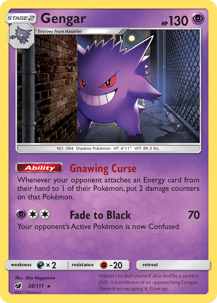 Gengar (38/111) [Sun & Moon: Crimson Invasion] | Gear Gaming Fayetteville