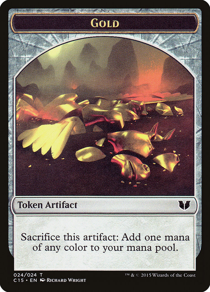 Gold // Knight (005) Double-Sided Token [Commander 2015 Tokens] | Gear Gaming Fayetteville