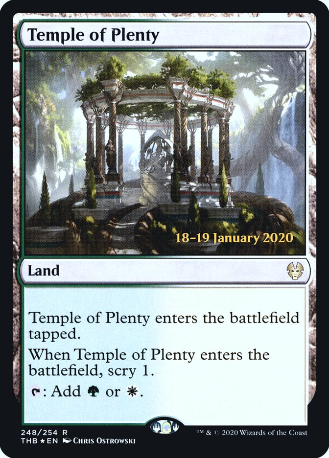 Temple of Plenty [Theros Beyond Death Prerelease Promos] | Gear Gaming Fayetteville