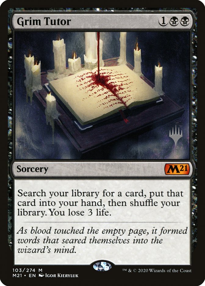 Grim Tutor (Promo Pack) [Core Set 2021 Promos] | Gear Gaming Fayetteville