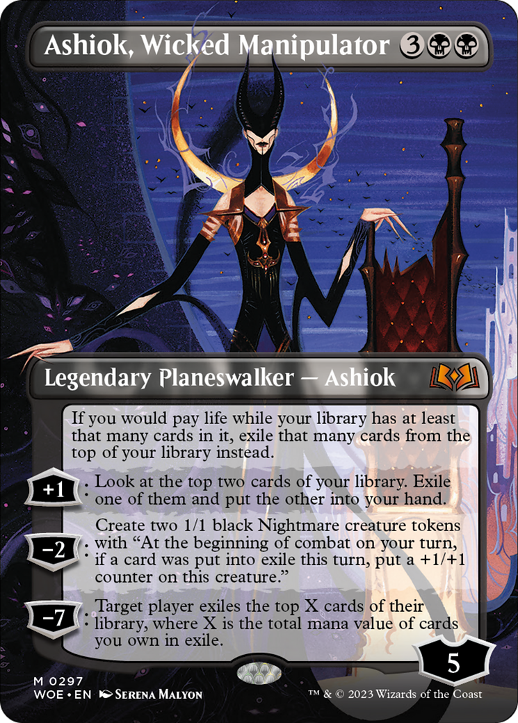 Ashiok, Wicked Manipulator (Borderless Alternate Art) [Wilds of Eldraine] | Gear Gaming Fayetteville