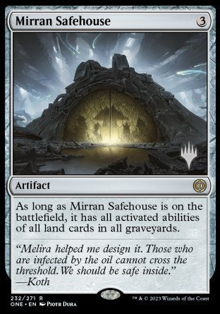 Mirran Safehouse (Promo Pack) [Phyrexia: All Will Be One Promos] | Gear Gaming Fayetteville