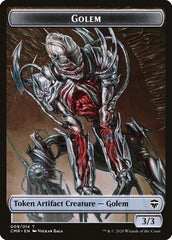 Golem // Rock Double-Sided Token [Commander Legends Tokens] | Gear Gaming Fayetteville