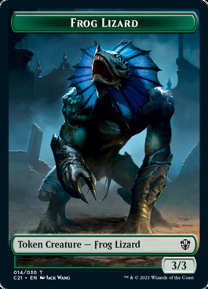 Frog Lizard // Elephant Double-Sided Token [Commander 2021 Tokens] | Gear Gaming Fayetteville