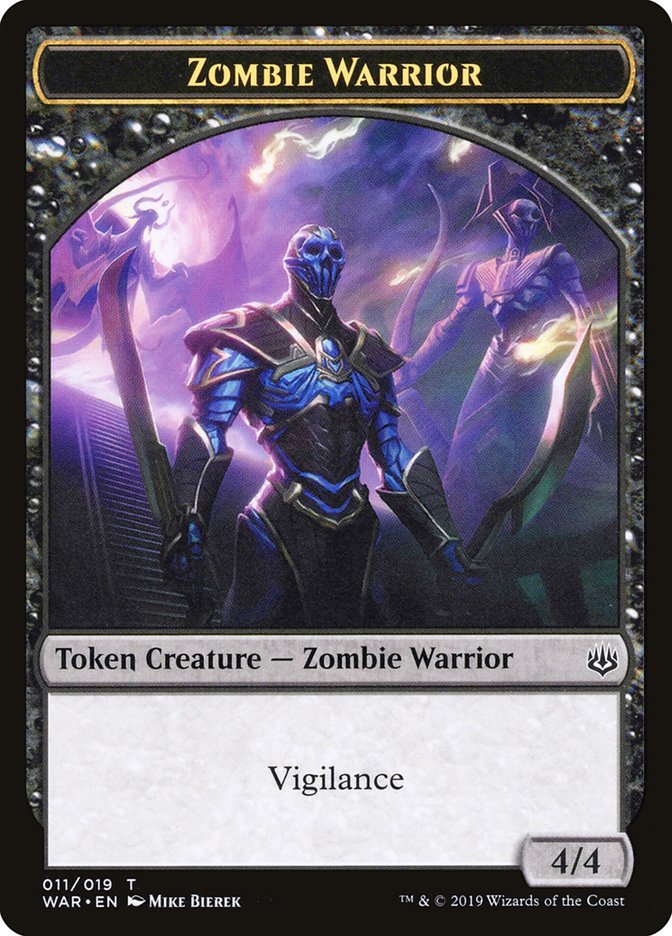 Zombie Warrior Token [War of the Spark Tokens] | Gear Gaming Fayetteville