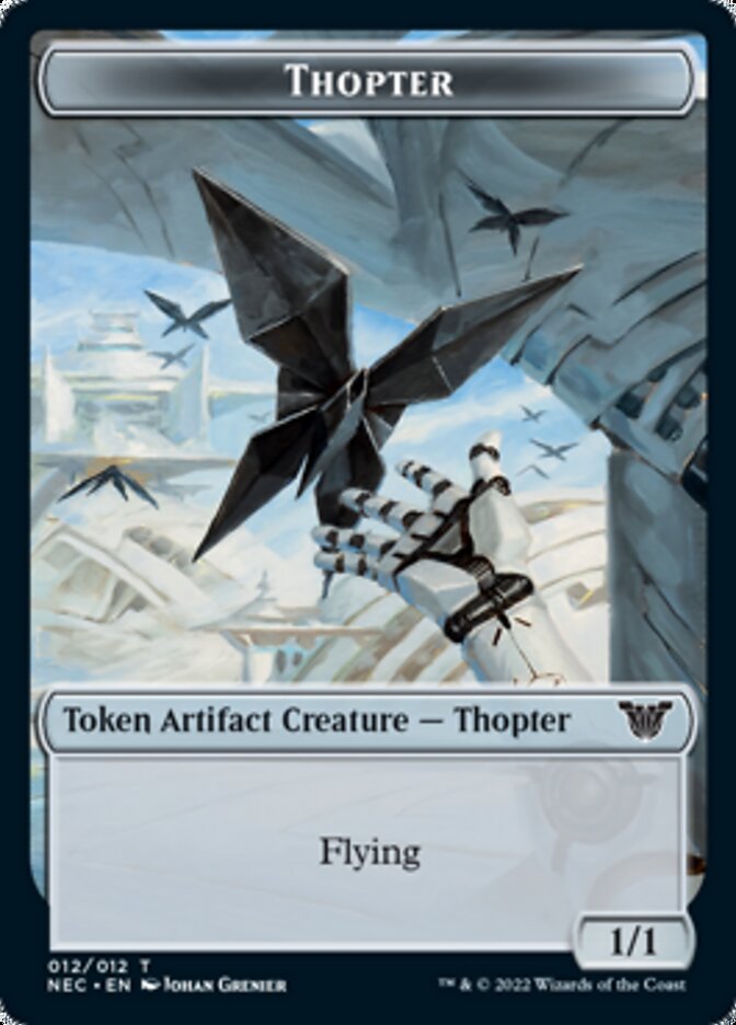 Thopter // Spirit (002) Double-Sided Token [Kamigawa: Neon Dynasty Commander Tokens] | Gear Gaming Fayetteville