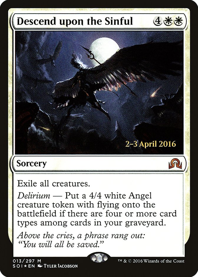 Descend upon the Sinful [Shadows over Innistrad Prerelease Promos] | Gear Gaming Fayetteville