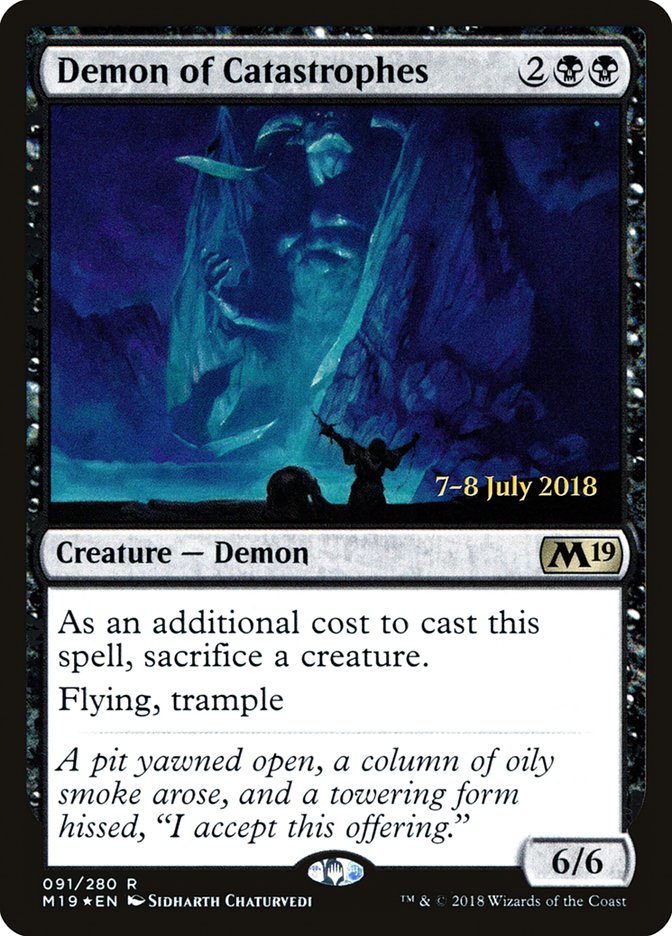 Demon of Catastrophes [Core Set 2019 Prerelease Promos] | Gear Gaming Fayetteville