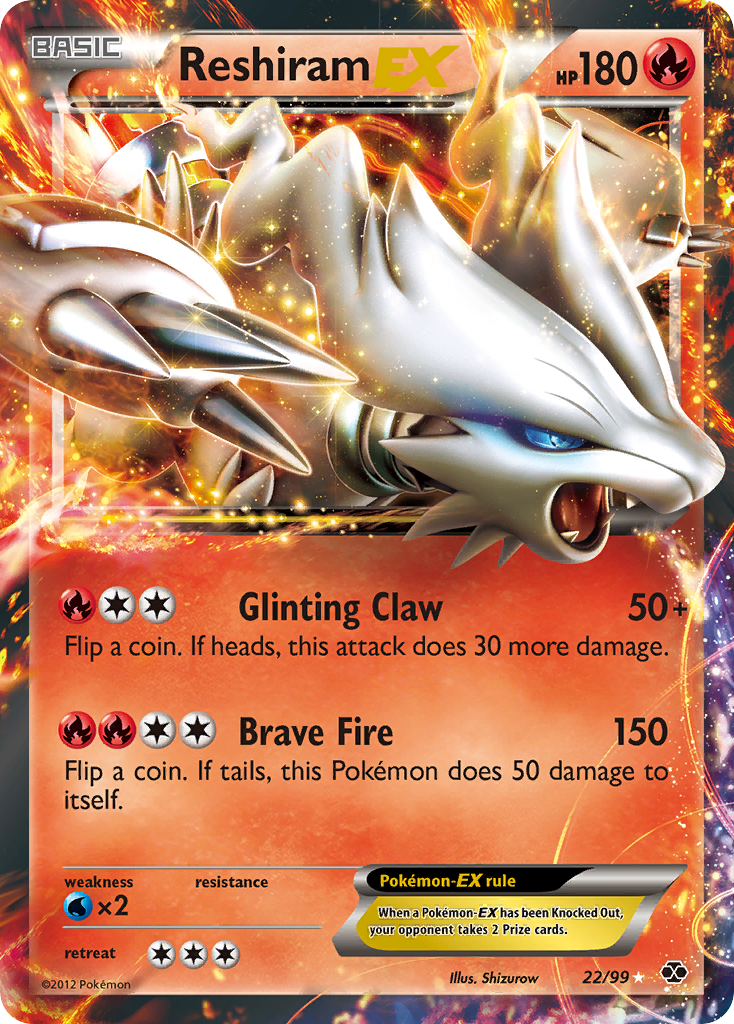 Reshiram EX (22/99) [Black & White: Next Destinies] | Gear Gaming Fayetteville