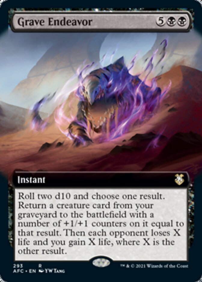 Grave Endeavor (Extended Art) [Dungeons & Dragons: Adventures in the Forgotten Realms Commander] | Gear Gaming Fayetteville