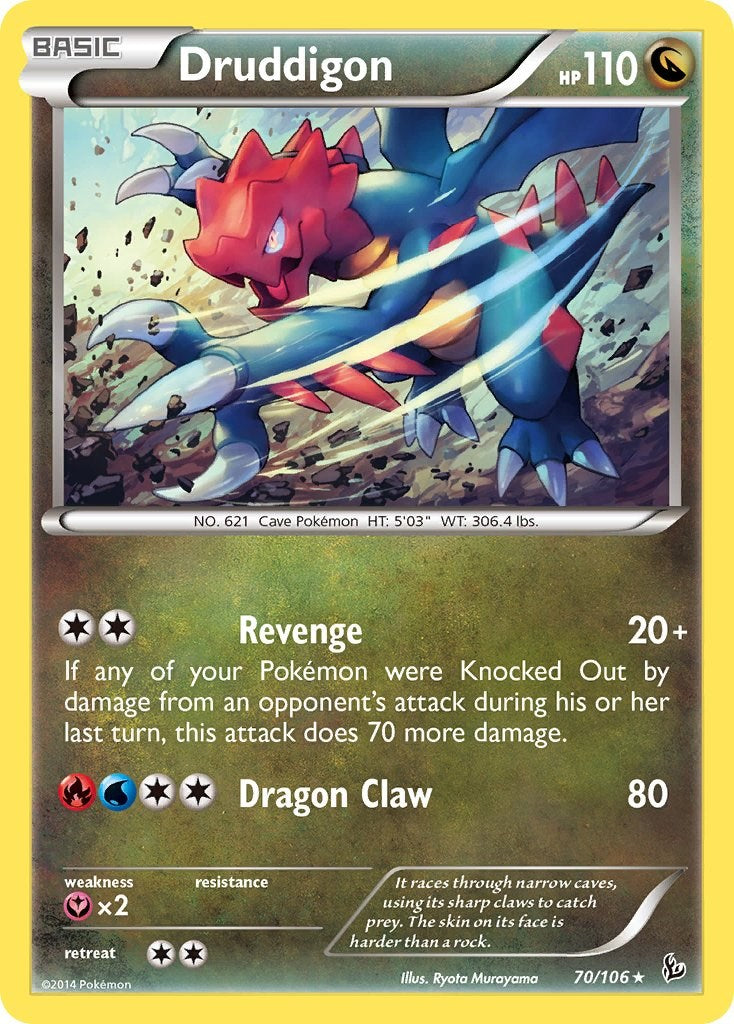 Druddigon (70/106) (Theme Deck Exclusive) [XY: Flashfire] | Gear Gaming Fayetteville